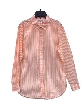 H&M Peach and White Striped women’s shirts